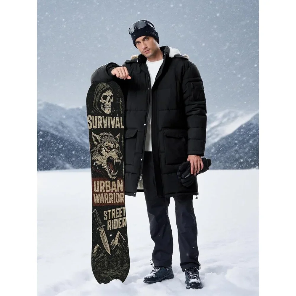 Winter Coats For Men Winter Jackets Water Resistant Warm Thicken Puffy Hooded In - Picture 2 of 6